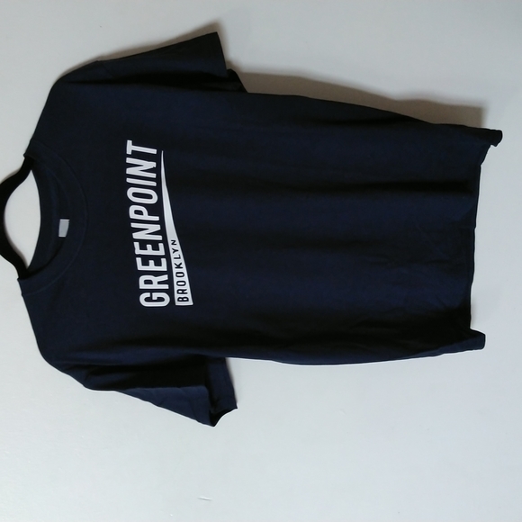 Greenpoint BK Short Sleeve Crew Neck Navy Blue T-Shirt - Picture 3 of 3